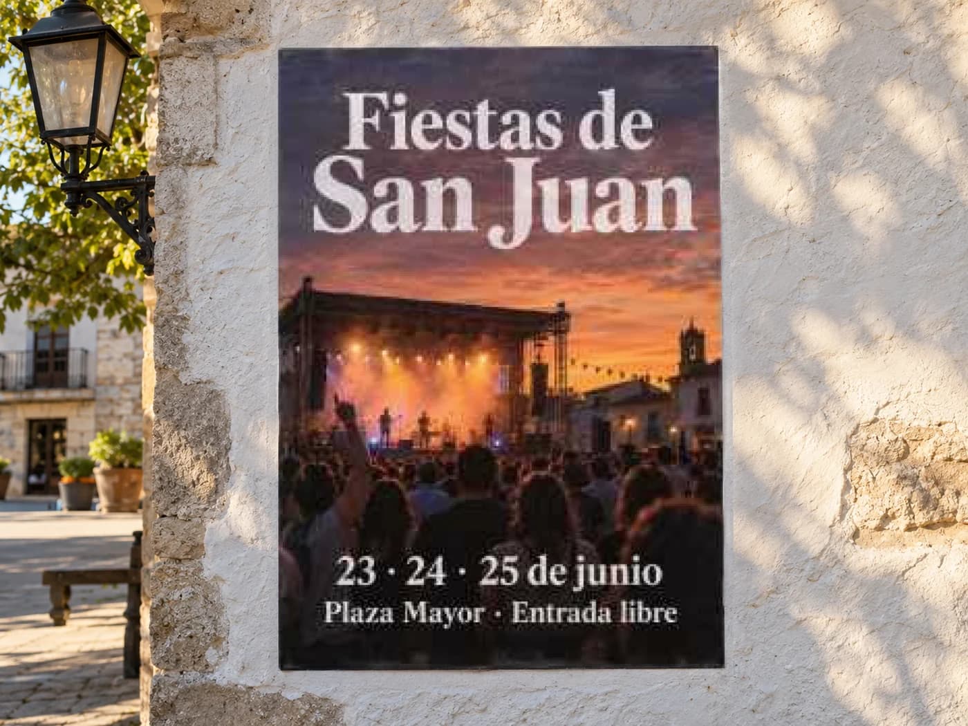 Cartel de evento — antes de restaurar